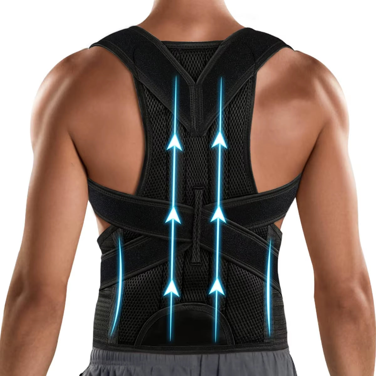 Back Brace for Lumbar Support and Upright Back Straightener Back Corrector Posture Improve and Neck, Back, Shoulder Pain Relieve